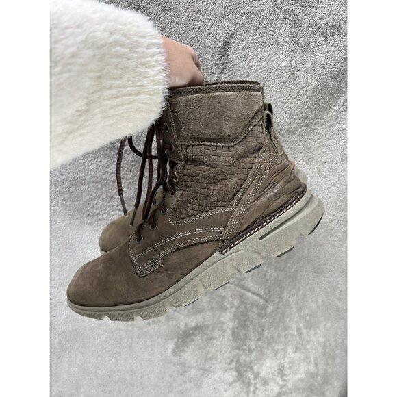 🚨 Timberland Men’s 10.5 Eagle Bay Leather Boots Military Green TB0A1MB4 Hiking - Picture 2 of 11